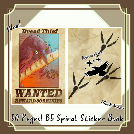 B5 Bread Thief Sticker Book - PREORDER